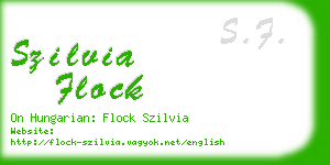 szilvia flock business card